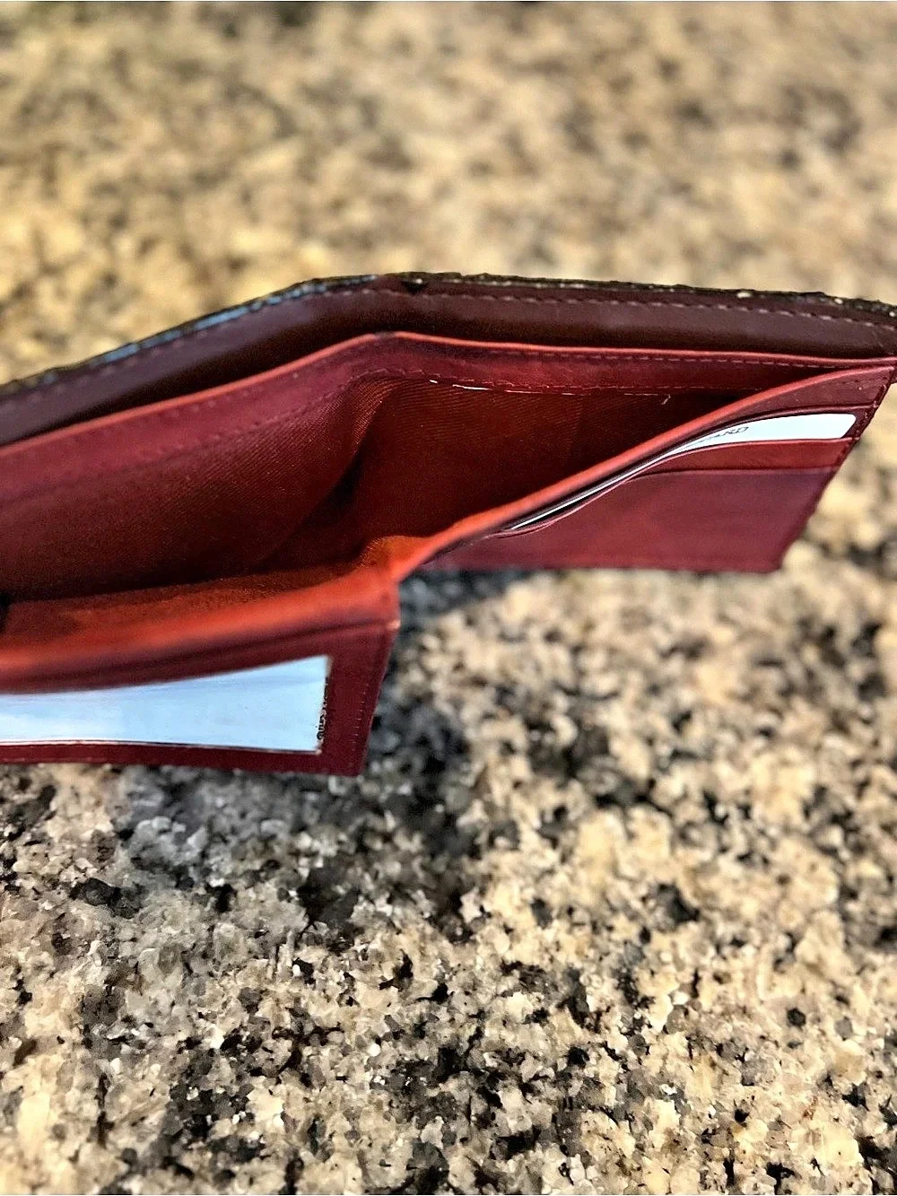 Handcrafted Ostrich Genuine Exotic Leather Men’s Bifold Wallet in Brown New